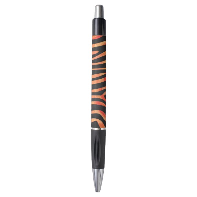 Zebra Black and Orange Print (Front Vertical)