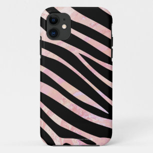 Zebra Black and Pink Print iPhone 11 Case