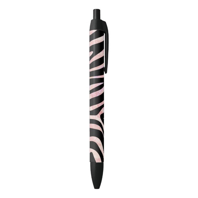 Zebra Black and Pink Print Ink Pen (Bottom (Vertical))