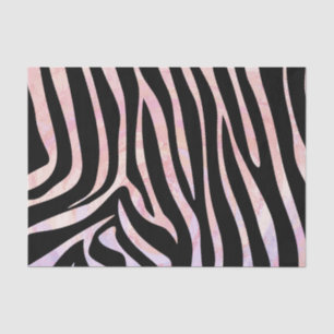 Zebra Black and Pink Print Tissue Paper