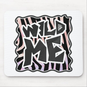 Zebra Black and Pink Wild me Mouse Pad