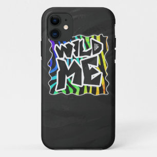 Zebra Black and Rainbow Wild Me iPhone 11 Case