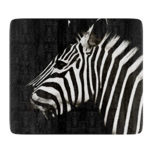 Zebra Black and White Stripes Animal Cutting Board