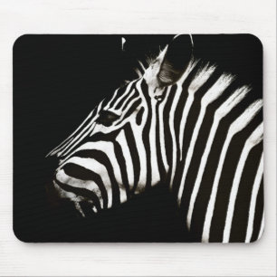Zebra Black and White Stripes Animal Mouse Pad