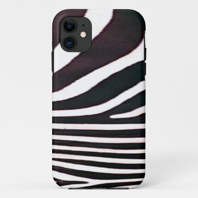 Zebra Black and White Stripes Print Case-Mate iPhone Case (Back)