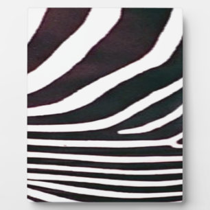 Zebra Black and White Stripes Print Plaque