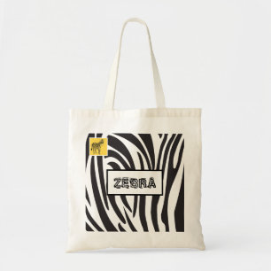 Zebra Black and White Stripes, Trendy design Tote Bag