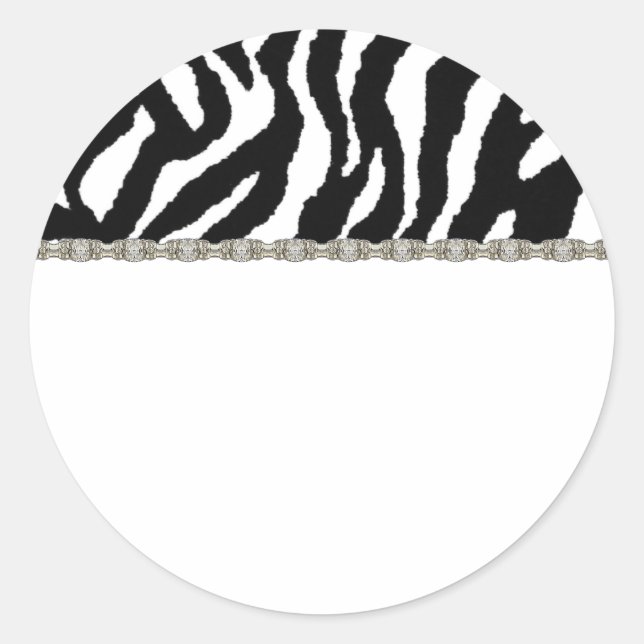 Zebra Black & White Address Label (Front)