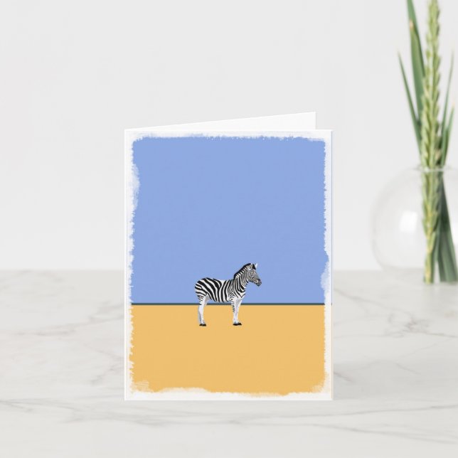 Zebra blank greeting card (Front)
