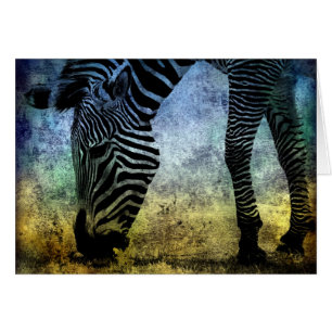 Zebra Blue and Green Grunge