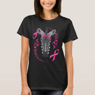 Zebra Breast Cancer Awareness Pink Bandanna Cancer T-Shirt