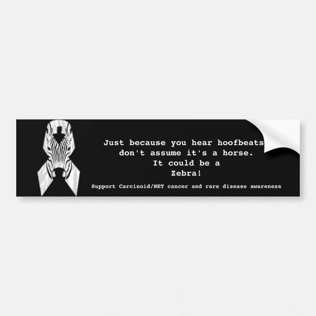 zebra bumper sticker (Front)