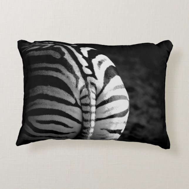 Zebra Butt! Decorative Cushion (Back)