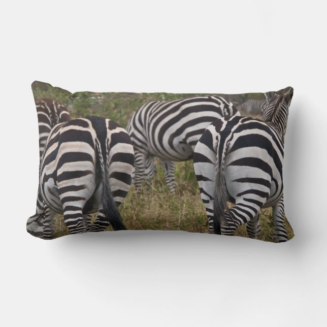 Zebra Butts Lumbar Pillow (Front)