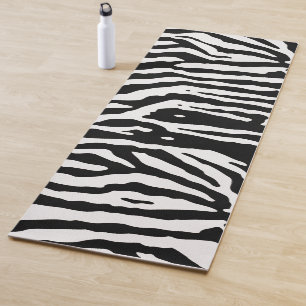 Zebra Camouflage Black and White Artistic Pattern Yoga Mat
