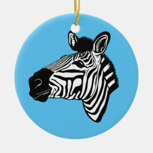 Zebra Ceramic Ornament