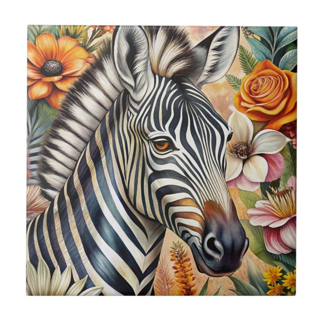 Zebra Ceramic Tile (Front)