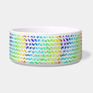 Zebra Chevron Rainbow and White Print
