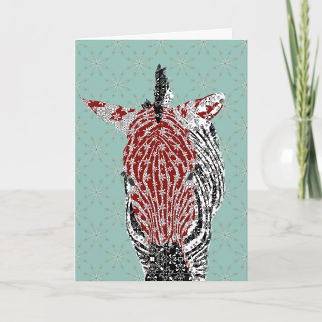 Zebra Christmas Card (Front)