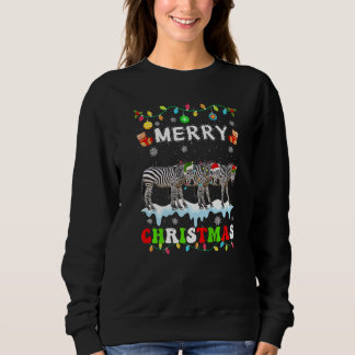 Zebra Christmas Squad Xmas Women Men Kids Sweatshirt