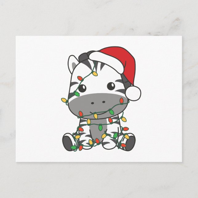 Zebra Christmas Winter Animals Holiday Zebras (Front)