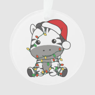 Zebra Christmas Winter Animals Holiday Zebras Ornament