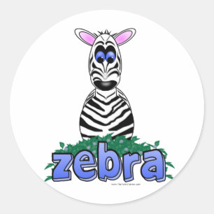 ZEBRA CLASSIC ROUND STICKER