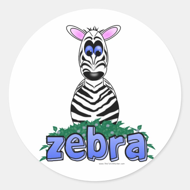 ZEBRA CLASSIC ROUND STICKER (Front)
