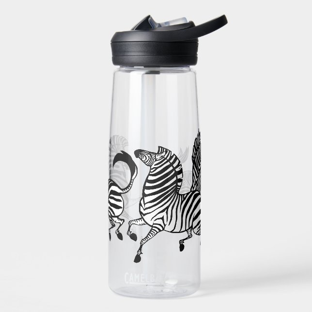 Zebra Clear Water Bottle (Left)