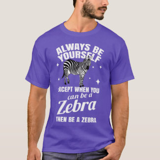 Zebra Costume Gift Zoo Stripes Wildlife Tropic Wil T-Shirt