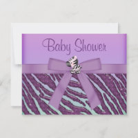 Zebra & Cupcakes Purple Baby Shower