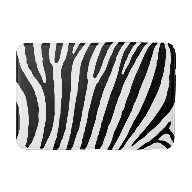 Zebra Custom Medium Bath Mat (Front)