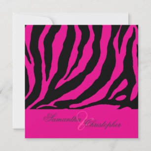 zebra/Customisable background colour Invitation