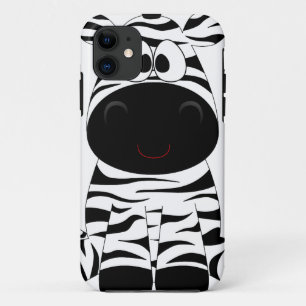 Zebra Cute Animal Stripes Jungle Safari Whimsical iPhone 11 Case
