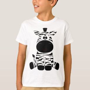 Zebra Cute Animal Stripes Jungle Safari Whimsical T-Shirt