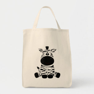 Zebra Cute Animal Stripes Jungle Safari Whimsical Tote Bag