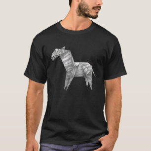 Zebra Cute Origami Zebra T-Shirt
