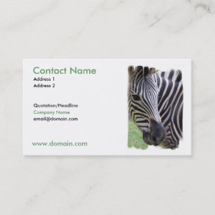 Zebra Design on a Business Card