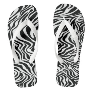 Zebra design thongs