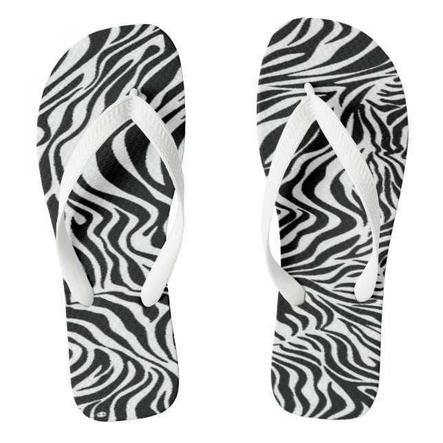 Zebra design  thongs (Footbed)