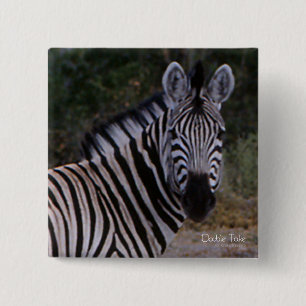 Zebra Double Take Photo 15 Cm Square Badge