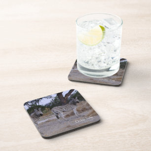 Zebra Double Take Photo Coaster