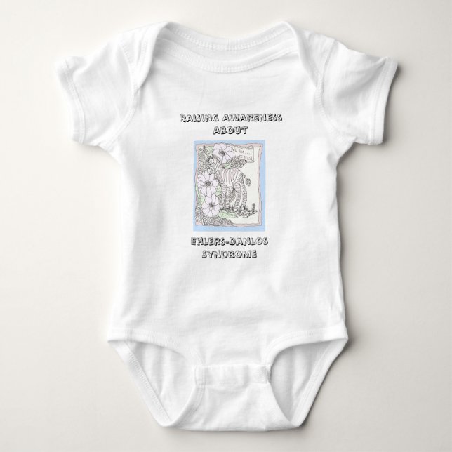 Zebra-EDS, Ehlers-Danlos Syndrome, Baby Bodysuit (Front)