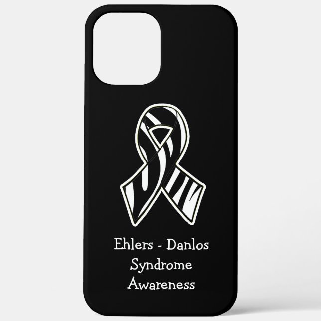 Zebra Ehlers-Danlos Syndrome EDS Awareness Ribbon Case-Mate iPhone Case (Back)