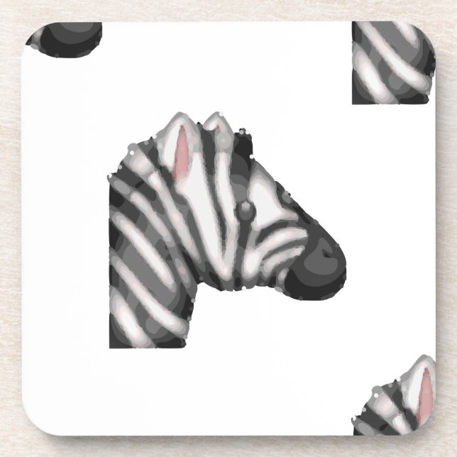 zebra emoji coaster (Front)