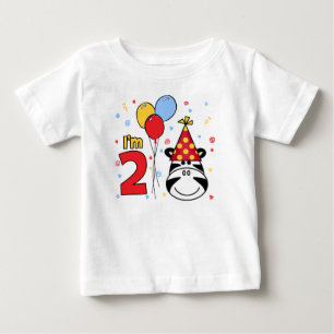 Zebra Face 2nd Birthday Baby T-Shirt