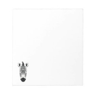 Zebra Face Notepad