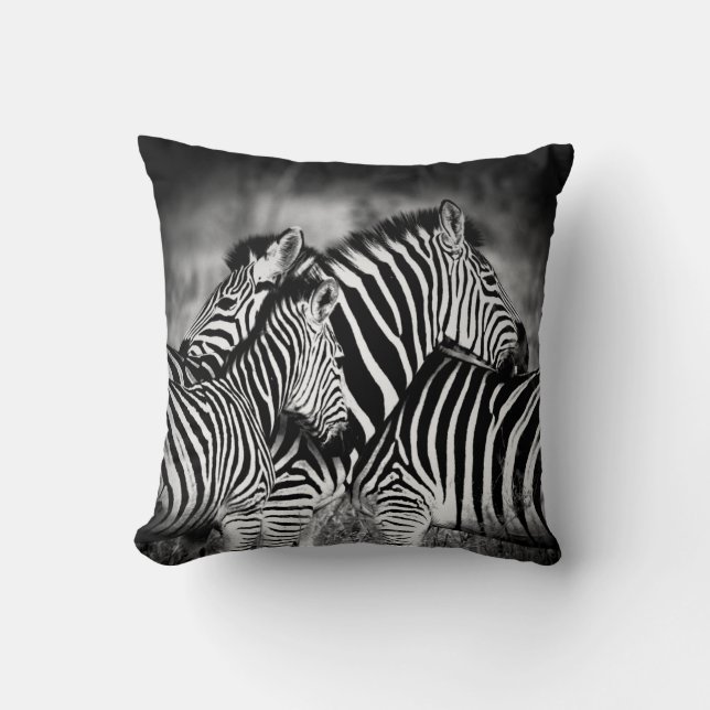 ZEBRA Family Awesome Wildlife Cushion (Front)