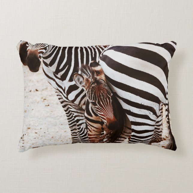 ZEBRA FAMILY DECORATIVE CUSHION (Front)