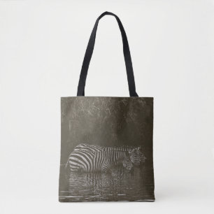 ZEBRA FAMILY DRINK TOTE BAG